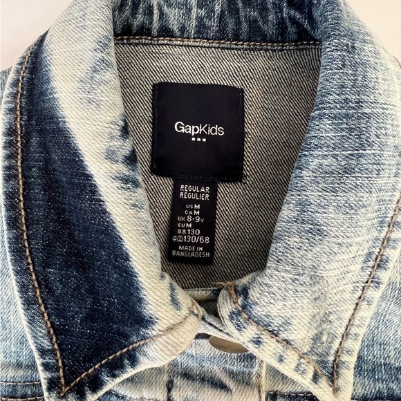 Girls GAP acid-wash distressed denim/jean vest size 8/9 - Picture 5 of 5